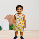 Winnie the Pooh Disney Print Kids Sleeveless T-Shirt Shorts Set (Unisex)