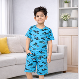 Wroom Vehicels Kids Shorts Coord Set (Unisex) - Shorts with Single Side Packet