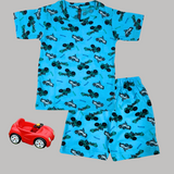 Wroom Vehicels Kids Shorts Coord Set (Unisex) - Shorts with Single Side Packet