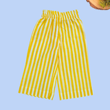 Yellow Checks Sleeveless Co-ord Set - Sleeveless top with shoulder knot