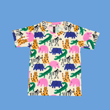 Zoo Print Kids Shorts Coord Set (Unisex) - Shorts with Single Side Packet