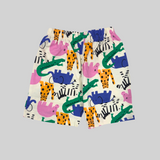 Zoo Print Kids Shorts Coord Set (Unisex) - Shorts with Single Side Packet