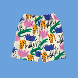 Zoo Print Kids Shorts Coord Set (Unisex) - Shorts with Single Side Packet