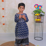 Blue Mango Girls Ethnic Kurta Sharara Set