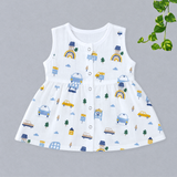 Muslin Button Frock - Car