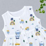 Muslin Button Frock - Car