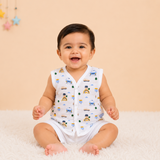 Muslin Button Jabla - Car