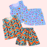 Combo2 Party Rush & Dreamy Ira | Sleevelelss Baby & Toddler Jabla Co-ord Set