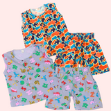 Combo3 Dreamy Ira & Junior Cub | Sleevelelss Baby & Toddler Jabla Co-ord Set