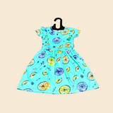 Cool Lime Splash | Girls Frock