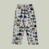 Crane Print Kids collar Coord Set - Half Sleeve Shirt and Full Pant