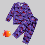 Fish Land Full Sleeve Kids Co-ord Set (Unisex) - Pant with Single Side Packet