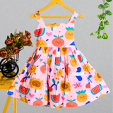 Fruits - Sleeveless Cotton Frock