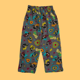 Cute Heart Print Kids collar Coord Set - Half Sleeve Shirt and Full Pant