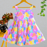Colorful Hearts - Sleeveless Cotton Frock