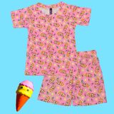 Bluey Icecream Kids Shorts Coord Set (Unisex) - Shorts with Single Side Packet