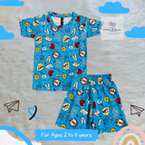 Little League Kids Half Sleeves T-Shirt and Shorts Coord Set (Unisex)