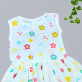 Muslin Back Button Frock - Little Flowers (Preorder Dispatch from 15-6-26)