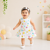 Muslin Back Button Frock - Mini Bloom