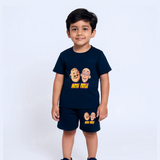 Motu Patlu Print Kids Shorts Coord Set (Unisex) - Shorts with Single Side Packet
