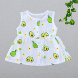 Muslin Button Frock - Avocado