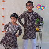 Plum Blossom Girls Ethnic Kurta Sharara Set