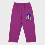 Purple Sonic Print Kids Lounge Pant Unisex