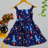 Astro Space - Sleeveless Cotton Frock