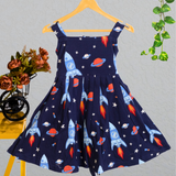 Astro Space - Sleeveless Cotton Frock
