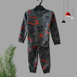 Grey Spiderman Print Kids Sweatshirt and Joggers Set (Unisex)