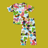 White Hearts Kids Coord Set (Unisex) – Half Sleeve TShirt and Pant