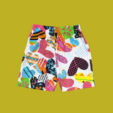 White Hearts Kids Shorts Coords Set (Unisex) – Half Sleeve TShirt and Trouser