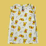 Winnie the Pooh Disney Print Kids Sleeveless T-Shirt Shorts Set (Unisex)