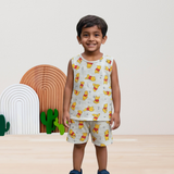 Winnie the Pooh Disney Print Kids Sleeveless T-Shirt Shorts Set (Unisex)