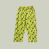 Yellow Shovel Print Kids collar Coord Set - Half Sleeve Shirt and Full Pant